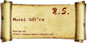 Muzsi Sára névjegykártya