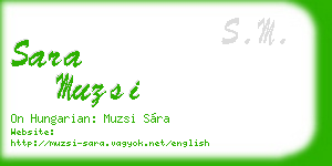 sara muzsi business card