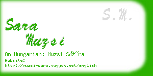 sara muzsi business card